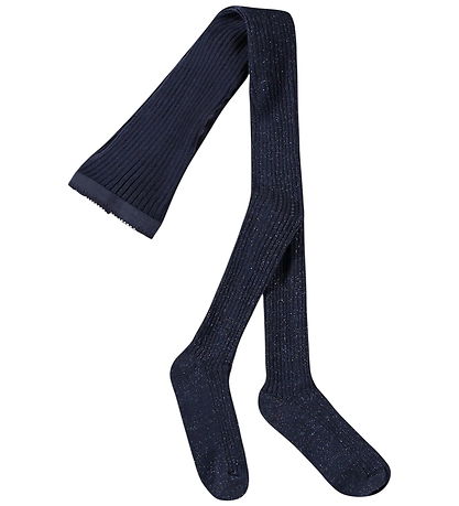Molo Strømpebukser - Glitter Rib - Navy Blazer