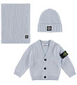 Stone Island Gaveæske - Cardigan/Hue/Tæppe - Strik - Dust Blue