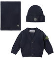 Stone Island Gaveæske - Cardigan/Hue/Tæppe - Strik - Navy Blue