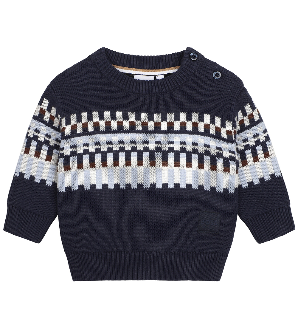BOSS Bluse - Strick - Navy m. Schnittmuster - BOSS - 2 Jahre (92) - Blusen