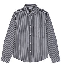BOSS Skjorte - Navy/Hvid/Brun