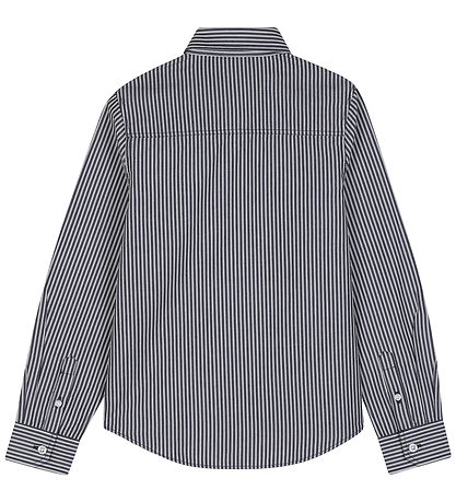 BOSS Skjorte - Navy/Hvid/Brun