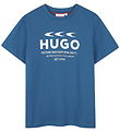 HUGO T-shirt - Blå m. Print