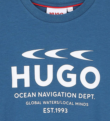 HUGO T-shirt - Blå m. Print