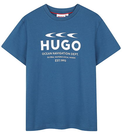 HUGO T-shirt - Blå m. Print