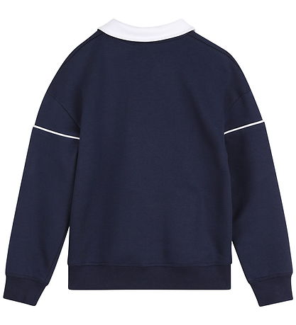 HUGO Polobluse - Navy/Hvid