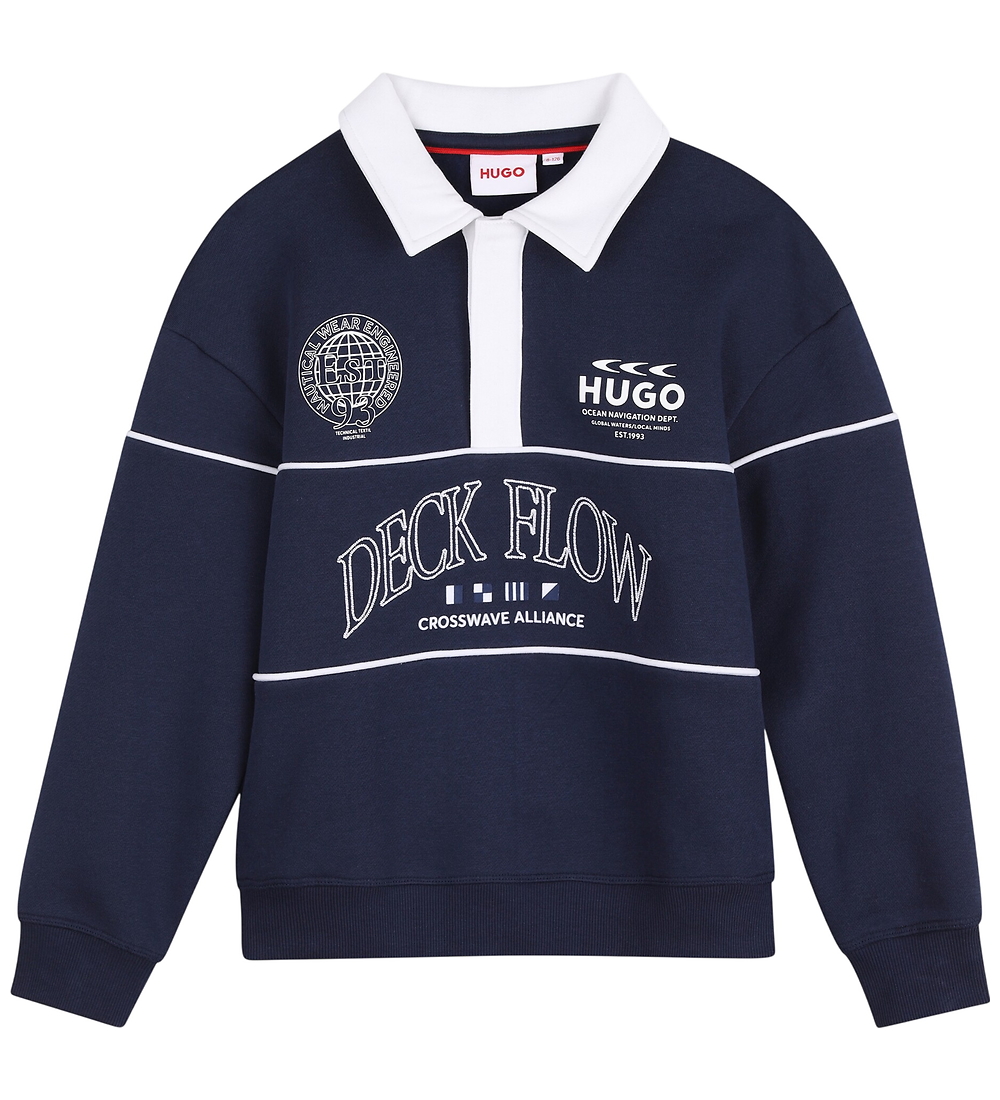 HUGO Poloshirt - Navy/Weiß - HUGO - 12 Jahre (152) - Blusen