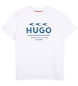 HUGO T-shirt - Vit m. Tryck