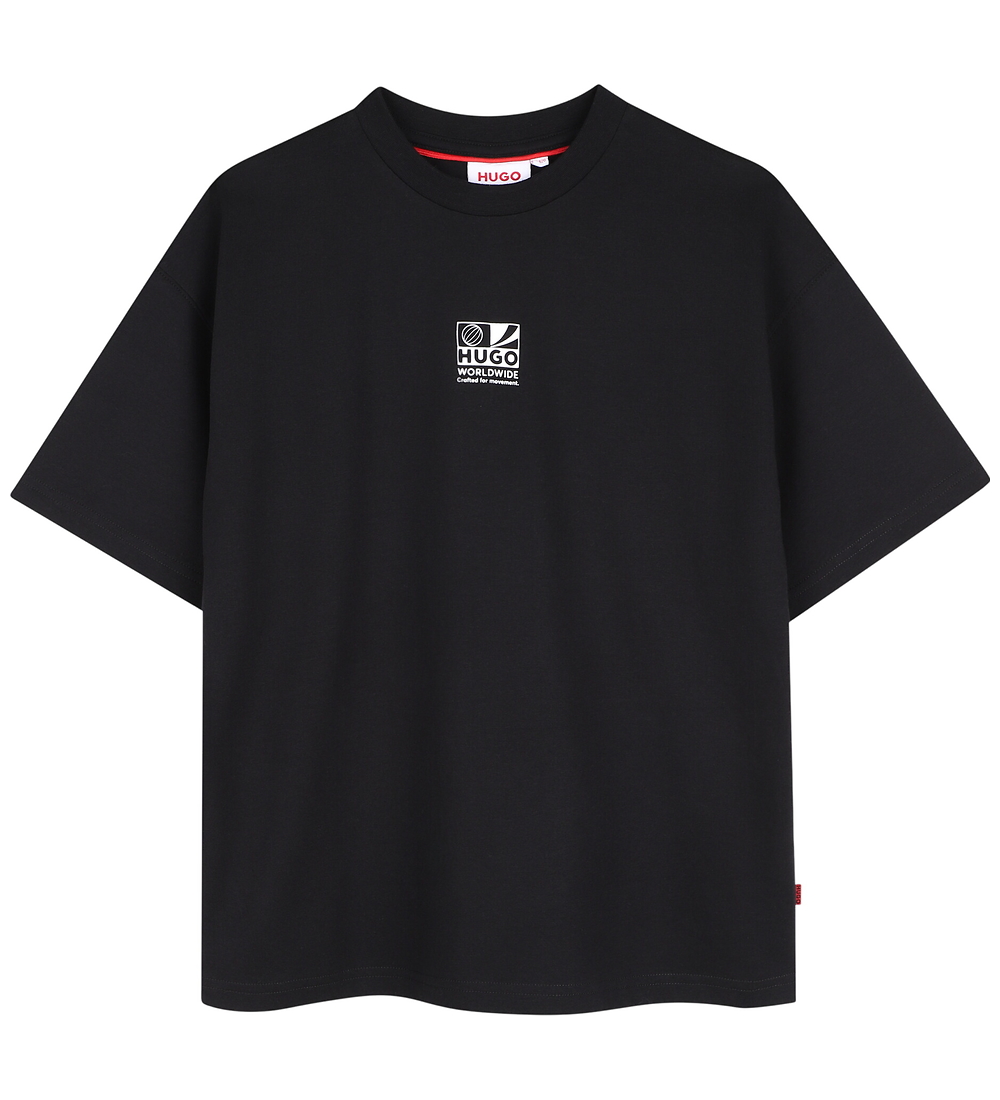 HUGO T-Shirt - Schwarz m. Print - HUGO - 12 Jahre (152) - T-Shirts