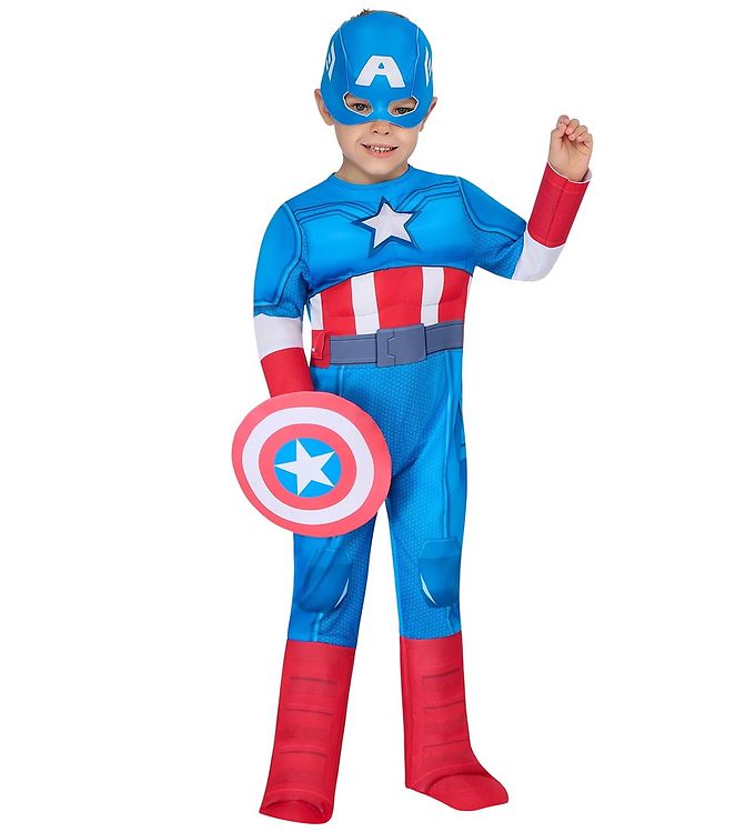 Rubies Udklædning - Marvel Spidey - Captain America Deluxe