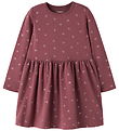 Name It Kjole - NmfVivian - Wild Ginger/Pink Glitter Hearts