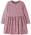 Name It Kjole - NmfVivian - Lilas/Red Glitter Hearts