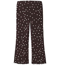 Name It Bukser - NmfVemia - Rib - Chocolate Plum/Small Dots