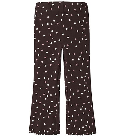 Name It Bukser - NmfVemia - Rib - Chocolate Plum/Small Dots