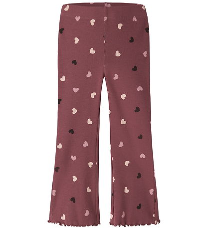 Name It Bukser - NmfVemia - Rib - Wild Ginger/Hearts