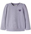 Name It Sweatshirt - NmfVima - Heirloom Lilac/Heart Embroidery