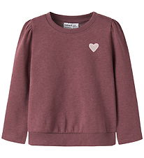 Name It Sweatshirt - NmfVima - Wild Ginger/Heart Embroidery