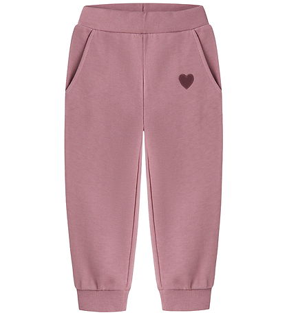 Name It Sweatpants - NmfVima - Lilas/Heart Embroidery