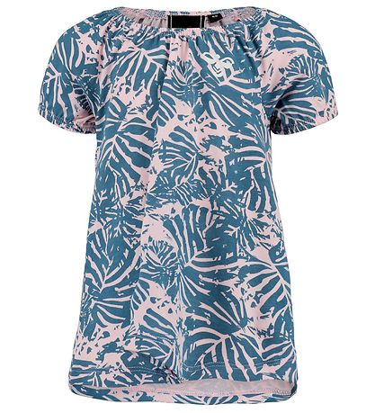 Hummel Kleid - HMLLarna - Pink/Blau m. Blätter Hummel Kleid - HMLLarna - Pink/Blau m. Blätter