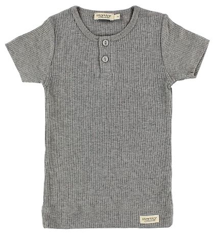 MarMar T-shirt - Rib - Modal - Gråmeleret