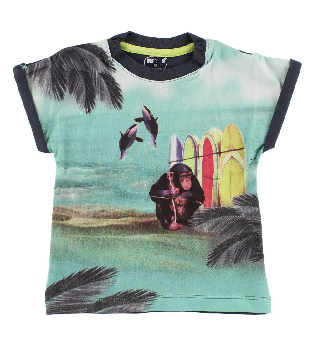 Me Too T-Shirt - Anthrazitgrau m. Affe/Surfboards - Me Too - 56 - T-Shirts