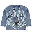Fixoni Blouse - Blue Melange w. Weightlifter Fixoni Blouse - Blue Melange w. Weightlifter