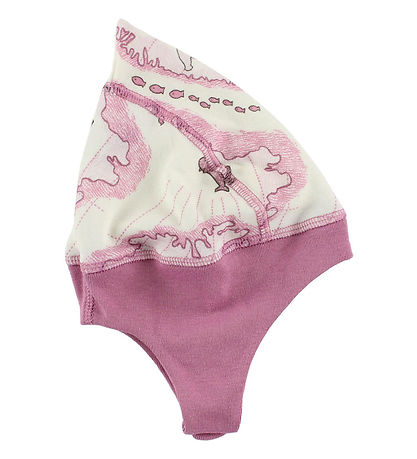 Joha Hue - Arctic Zone - Uld/Bambus - Creme m. Rosa Print Joha Hue - Arctic Zone - Uld/Bambus - Creme m. Rosa Print