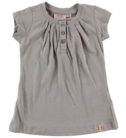 Noa Noa miniature Kleid - Grau m. Silberne Punkte Noa Noa miniature Kleid - Grau m. Silberne Punkte