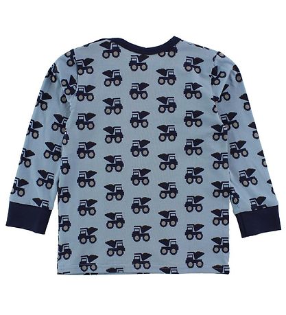 Freds World Blouse - Dusty Blue w. Bulldozer