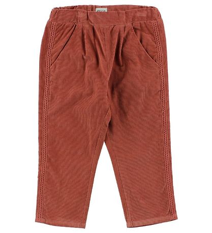 Pantalon en Velours Côtelé Mini A Ture - Rouge Cendré Pantalon en Velours Côtelé Mini A Ture - Rouge Cendré