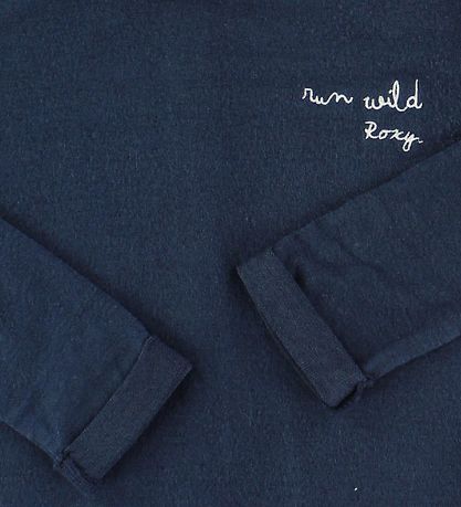 Roxy Blouse - Navy w. Text/Buttons Roxy Blouse - Navy w. Text/Buttons