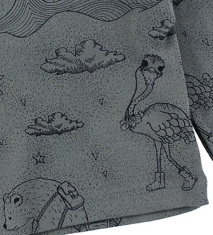 En Fant Blouse - Dusty Petrol w. Animals En Fant Blouse - Dusty Petrol w. Animals