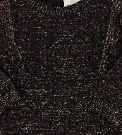 Robe En Fant - Tricoté - Noir av. Brillant Robe En Fant - Tricoté - Noir av. Brillant