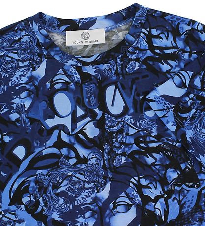 Young Versace T-shirt - Blå m. Print