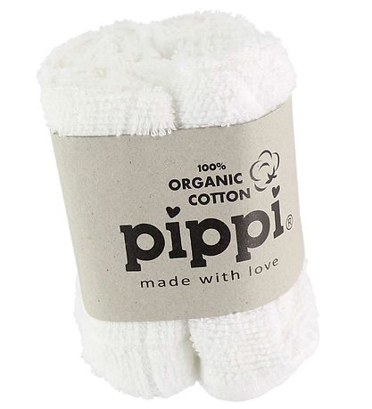 Pippi Baby Waschlappen - 4er-Pack - Weiß Pippi Baby Waschlappen - 4er-Pack - Weiß