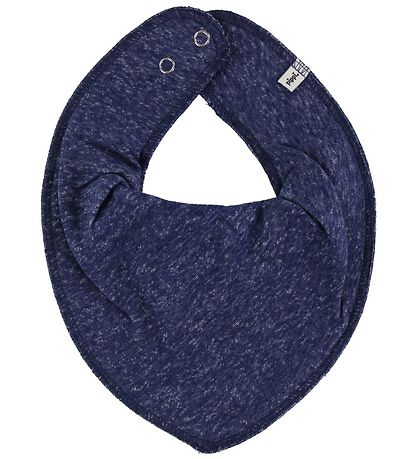 Pippi Baby Teething Bib - Pointy - Navy Melange Pippi Baby Teething Bib - Pointy - Navy Melange