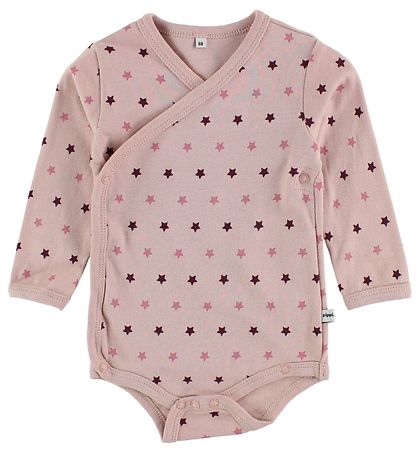 Enrouler Bodies Pippi Baby - 4 Pack - Violet Foncé/Rose av. Impr Enrouler Bodies Pippi Baby - 4 Pack - Violet Foncé/Rose av. Impr