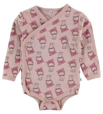 Enrouler Bodies Pippi Baby - 4 Pack - Violet Foncé/Rose av. Impr Enrouler Bodies Pippi Baby - 4 Pack - Violet Foncé/Rose av. Impr