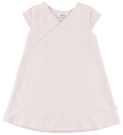 Joha Kjole - Strik - Rosa/Creme m. Mønster