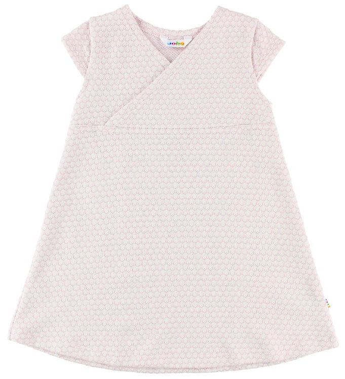 Joha Kjole - Strik - Rosa/Creme m. Mønster