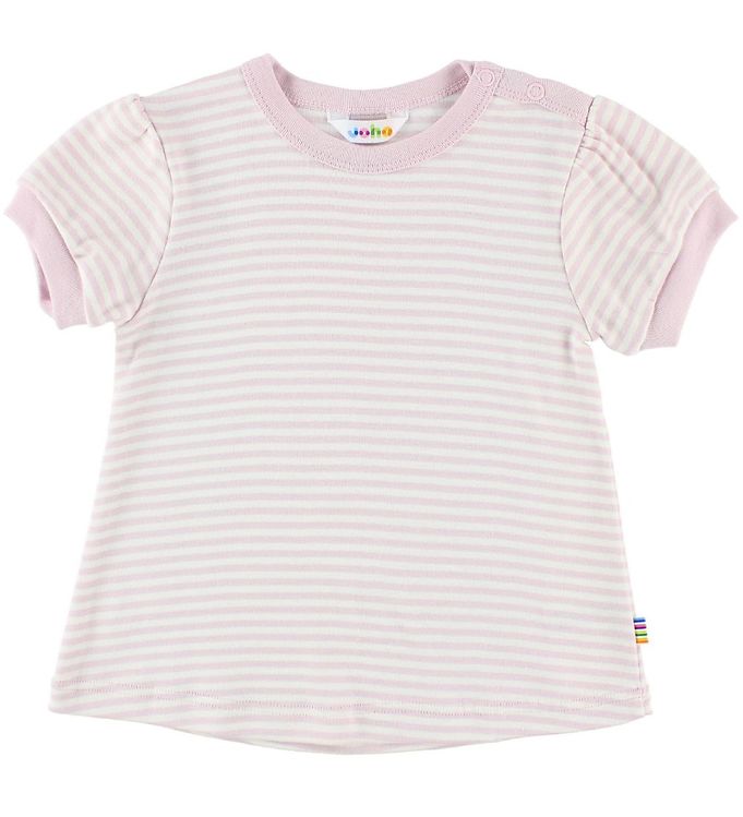 Joha T-shirt - Rosa/Creme Striber