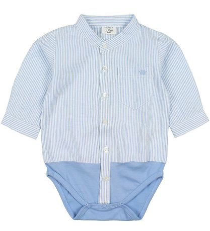 Body chemise m/l Hust and Claire - Bleu à Rayures Body chemise m/l Hust and Claire - Bleu à Rayures