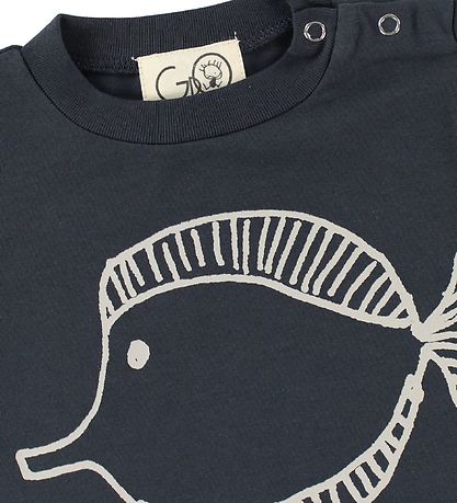 Gro T-shirt - Norr - Steel Grey w. Fish