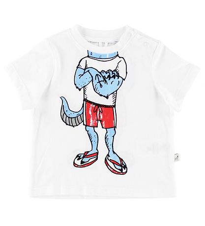 Stella McCartney Kids T-Shirt - Wit m. Monsterlijk lichaam Stella McCartney Kids T-Shirt - Wit m. Monsterlijk lichaam