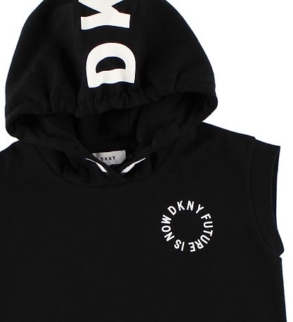 DKNY Kjole m. Hætte - Sort m. Print
