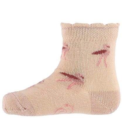 Petit by Sofie Schnoor Socks - Light rose w. Flamingos Petit by Sofie Schnoor Socks - Light rose w. Flamingos