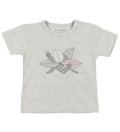 T-Shirt Fixoni - Gris Chiné av. Imprimé T-Shirt Fixoni - Gris Chiné av. Imprimé