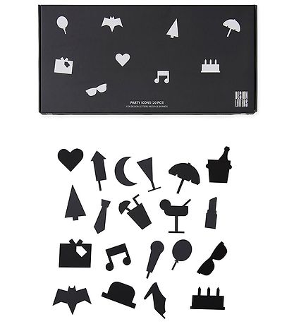 Design Letters Icons - Party - Black Design Letters Icons - Party - Black