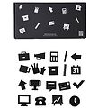 Icônes Design Letters - Bureau - Noir