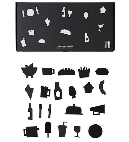 Icônes Design Letters - Nourriture - Noir Icônes Design Letters - Nourriture - Noir